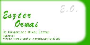 eszter ormai business card